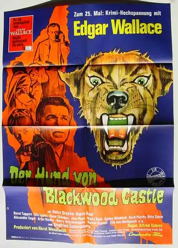 Plakat : Der Hund v. Blackwood Castle (0320262) Edgar Wallace. Original-FILMPLAKAT