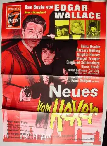 Neu : Versandkosten ab Euro 6,00  /  Plakat. Neues v. Hexer () Edgar Wallace. Original-FILMPLAKAT