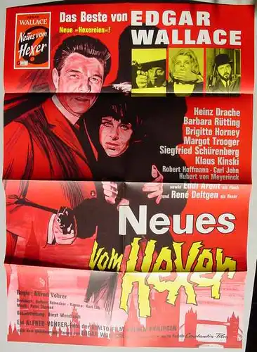 Plakat. Neues v. Hexer () Edgar Wallace. Original-FILMPLAKAT