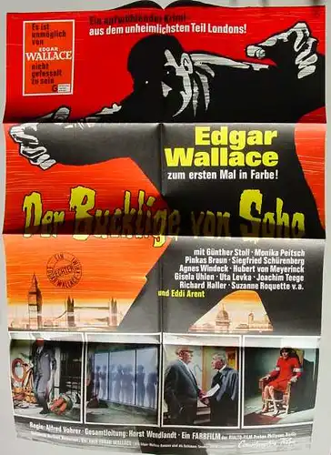 Plakat. Der Bucklige v. Soho (0320270) Edgar Wallace. Original-FILMPLAKAT