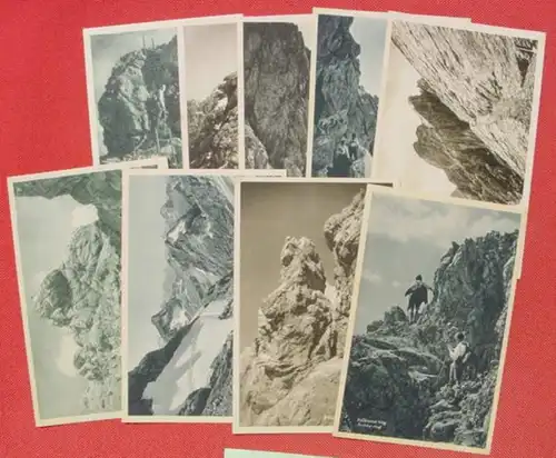 (1049523) 9 x alte Originalpostkarten / Ansichtskarten "Heilbronner Weg / Allgäuer Alpen.  um 1920 ? Gut erhalten