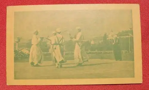 () Originalkarte "LE HOGGAR" Arabisches Cabarett. 67, Rue Monsieur-le-Prince, 67, PARIS. Werbekarte mit Abbildung u. Text. Postkarten-Format ca. 15 x 9 cm. Gut erhalten.