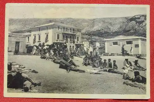 () Original Fotopostkarte "Baska" Hotel Volaric, um 1936. Rücks. Aufdruck : Nakl. Stevo Rode, Baska