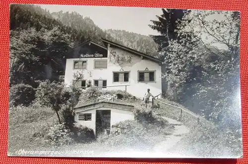 (1049526) Fotopostkarte. Oberammergau – Kolbenalm. Rücks. Stempelaufdruck