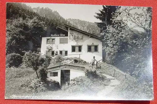 () Fotopostkarte. Oberammergau – Kolbenalm. Rücks. Stempelaufdruck