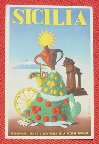 (1049534) Original Tourismus-Postkarte SICILIA Assesorato Turismo e Spettacolo della Eegione Siciliana