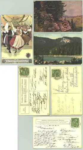 Böhmerwald CS ? 3 x ab 1910 ? (1027034)  3 Ansichtskarten. Postalisch gelaufen, Stempel zum Teil unleserlich, Gebrauchsspuren, um 1910-1916 ?