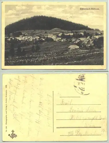 Böhmisch-Roehren CS ? 1918 (1027036)  Ansichtskarte. Heute : Tschechische Republik ? Postalisch gelaufen, um 1918 ? Marke geloest