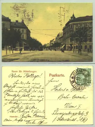 Brünn, CS, 1908 (1027010)    Ansichtskarte. Heute : Tschechische Republik. Postalisch gelaufen 1908 ? Undeutlich