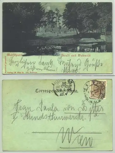 Budweis, CS ? 1898 (1027007) Ansichtskarte. Heute : Tschechische Republik ? Postalisch gelaufen 1898