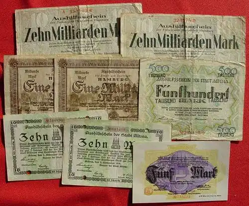 8 x Notgeld Hamb. u. Altona 1918-23 (1028035)