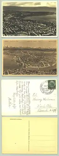 () 2 Ansichtskarten. Konstanz. PLZ-Bereich pauschal 78465. Eine AK postalisch gelaufen 1937