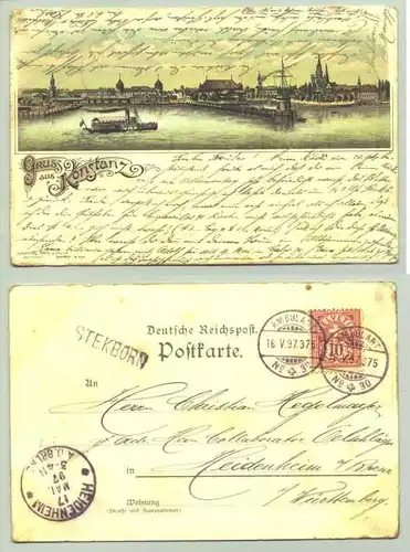 () Ansichtskarte. Konstanz 1897. PLZ-Bereich pauschal 78465