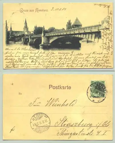 () Konstanz 1899. Ansichtskarte. PLZ-Bereich pauschal 78465