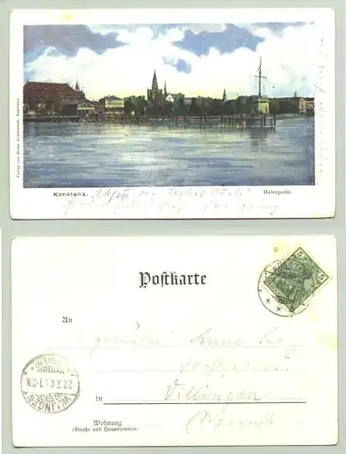 () Konstanz 1901. Ansichtskarte. PLZ-Bereich pauschal 78465