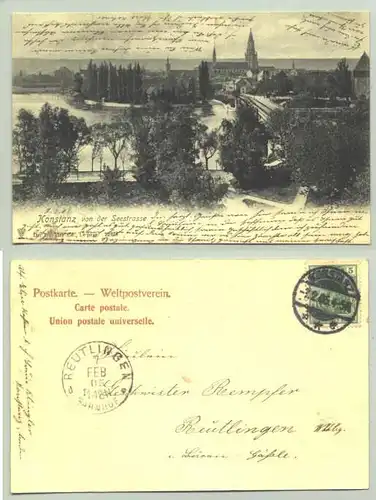 () Konstanz 1905 Ansichtskarte. PLZ-Bereich pauschal 78465