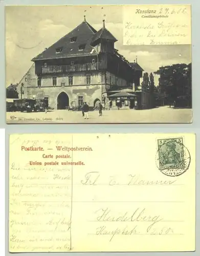 () Ansichtskarte. Konstanz 1908