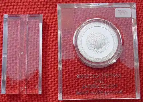 () Vereinte Nationen Friedensmedaille 1972. Sterling. Proof