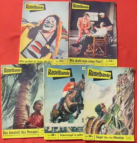 () 10 x Rasselbande aus 1953-1957. Kinder-Jugend-Magazine. Guter Zustand