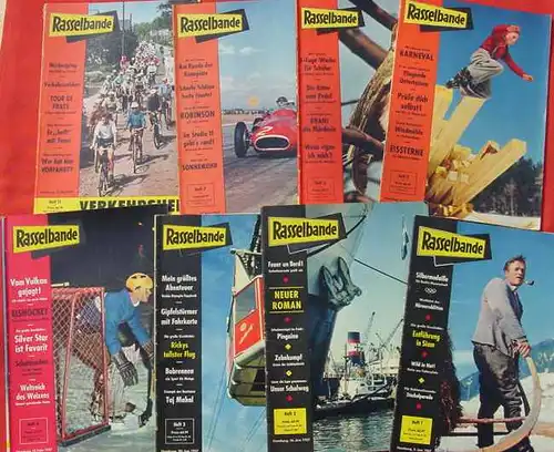 () 16 x Rasselbande aus 1957. Kinder-Jugend-Magazine. Guter Zustand