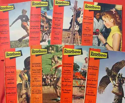 () 16 x Rasselbande aus 1957. Kinder-Jugend-Magazine. Guter Zustand