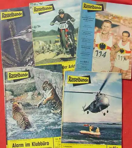 () 10 x Rasselbande aus 1956. Kinder-Jugend-Magazine. Guter Zustand