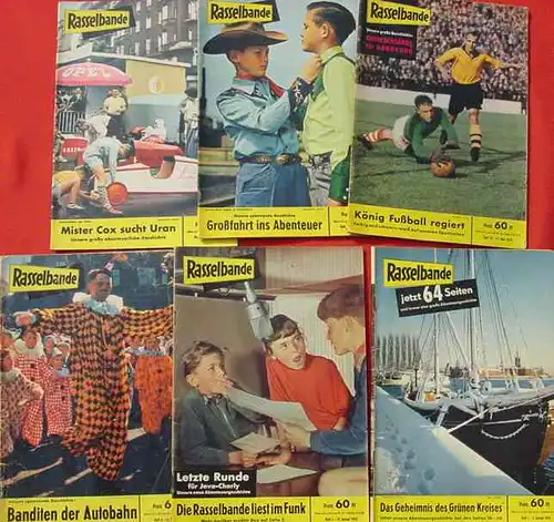 (1039140)  12 x Rasselbande aus 1955. Kinder-Jugend-Magazine. Guter Zustand