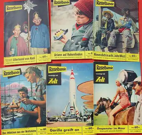 ()  12 x Rasselbande aus 1955. Kinder-Jugend-Magazine. Guter Zustand