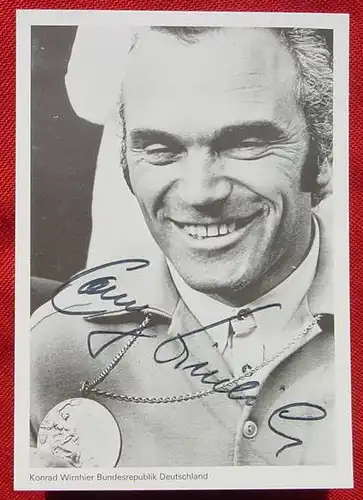 Konrad Wirnhier' Autogramm-AK Oly. 1972 (2001437)  Foto-Ansichtskarte von 'Konrad Wirnhier'. Schiessen / Wurftauben Skeet Goldmedaille Muenchen 1972