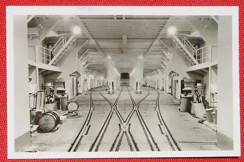 (1032803) Foto-Postkarte. Fährschiff 'Deutschland' 1965. Ansicht WAGENDECK. Foto-AK mit huebschem Sonderstempel