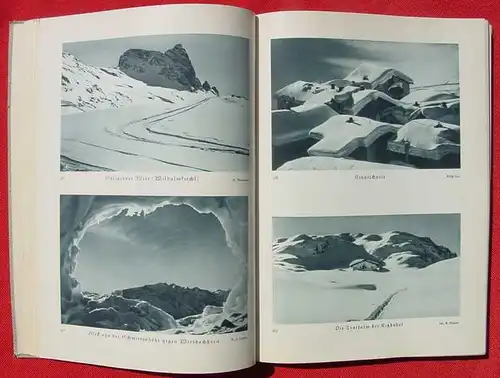 () "Berge im Schnee"  -  'Das Winterbuch'. Von Luis Trenker. 140 Seiten u. 191 ( ! ) Bilder in Kupfertiefdruck