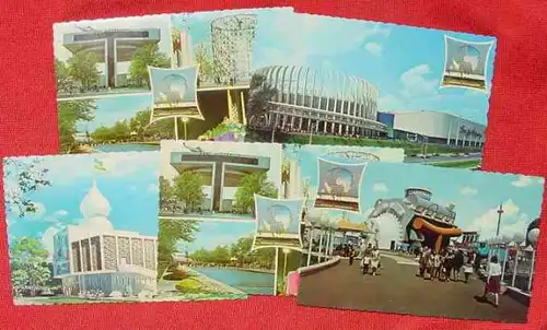 (1032995) 10 x Original-AK von der Weltausstellung New York 1964-1965 (New York World's Fair). Unbeschrieben