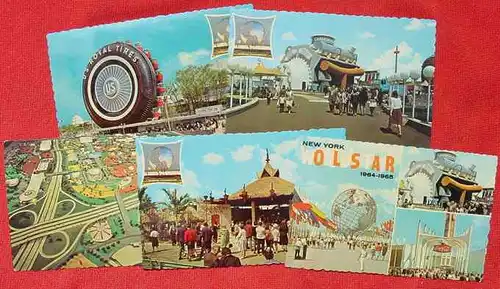 () 10 x Original-AK von der Weltausstellung New York 1964-1965 (New York World's Fair). Unbeschrieben