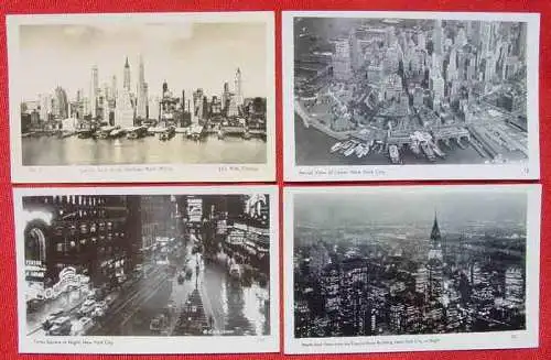 (1032993) Herrliche Foto-Karten mit New York City Motiven. 16 x AK New York, 1930er J. ?