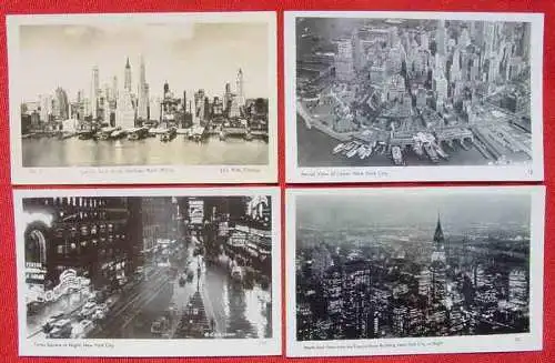 ! Neu : Versandkosten ab Euro 2,00 / BRD (intern ) Herrliche Foto-Karten mit New York City Motiven. 16 x AK New York, 1930-er Jahre ?  Nur 2 AK davon sind postalisch gelaufen 1934/ 35.