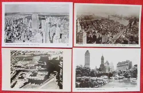 ! Neu : Versandkosten ab Euro 2,00 / BRD (intern ) Herrliche Foto-Karten mit New York City Motiven. 16 x AK New York, 1930-er Jahre ?  Nur 2 AK davon sind postalisch gelaufen 1934/ 35.