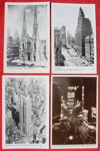 ! Neu : Versandkosten ab Euro 2,00 / BRD (intern ) Herrliche Foto-Karten mit New York City Motiven. 16 x AK New York, 1930-er Jahre ?  Nur 2 AK davon sind postalisch gelaufen 1934/ 35.