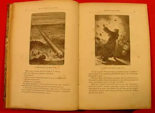 () "DE LA TERRE A LA LUNE - TRAJET DIRECT EN 97 HEURES 20 MINUTES" par Jules Verne. 'LES VOYAGES EXTRAORDINAIRES'