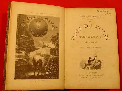 (2001773) "LE TOUR DU MONDE - EN QUATRE-VINGTS JOURS" par Jules Verne. > LES VOYAGES EXTRAORDINAIRES