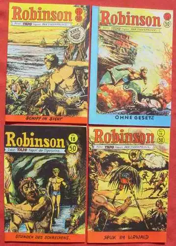 () Neu : Versandkosten ab Euro 4,00 / BRD - andere Versandkosten-Angaben sind ungültig . Robinson. 11 Comics . Hefte : Nr. 13, 15, 16, 19, 23, 31, 32, 34, 35, 39, 124. Sammlerausgaben Roman-Boutique-Club / Hethke. TOP Zustand ! Siehe bitte...