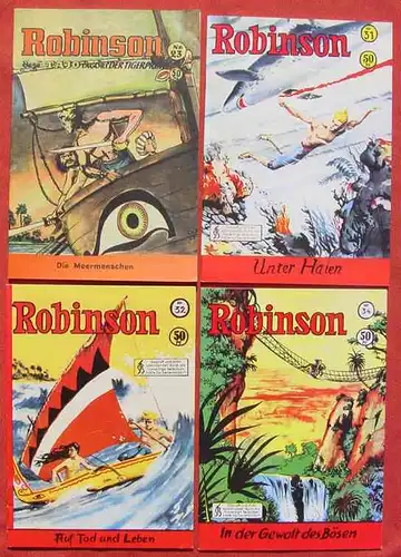 (1046384) Robinson. 11 Comics . Hefte : Nr. 13, 15, 16, 19, 23, 31, 32, 34, 35, 39, 124. Sammlerausgaben Roman-Boutique-Club / Hethke. TOP Zustand ! Siehe bitte Bilder.  Versandkosten kommen hinzu : BRD ab Euro 3,00 / Ausland ab Euro 12,00