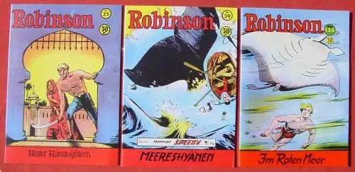 () Neu : Versandkosten ab Euro 4,00 / BRD - andere Versandkosten-Angaben sind ungültig . Robinson. 11 Comics . Hefte : Nr. 13, 15, 16, 19, 23, 31, 32, 34, 35, 39, 124. Sammlerausgaben Roman-Boutique-Club / Hethke. TOP Zustand ! Siehe bitte...