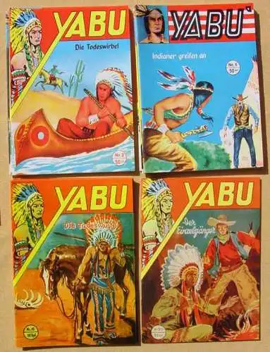 NEU : Versandkosten ab Euro 7,00 / BRD (intern ) YABU Indianer-Hefte. 57 verschiedene Comics (Nr. 1, 2, 4-10, 16-63). Sammlerausgaben CCH. Nachdruck der Hefte aus dem Western / Semrau-Verlag 1955-1957. TOP Zustand ! Siehe bitte Bilder.    