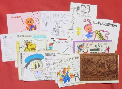 ! Neu : Versandkosten ab Euro 2,50 () CB-Funk-Karten, 34 x Postkarten mit COMIC-Motiven # QSL # Comics  CB-Funk-Karten. # Comics