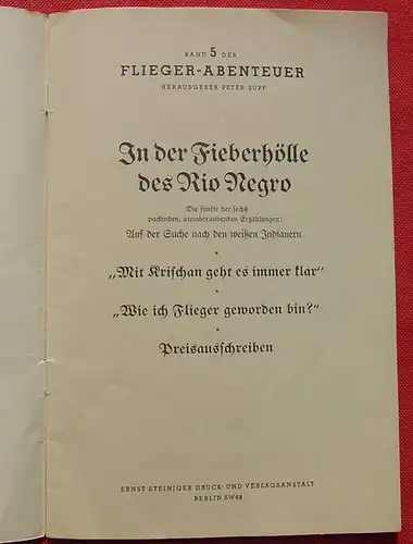 () Flieger-Abenteuer Nr. 5 Steiniger Verlag, Berlin 1939. Siehe bitte Beschreibung u. Bilder