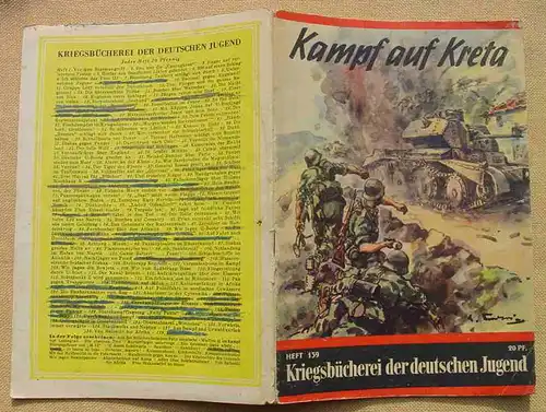 () Kriegsbücherei der deutschen Jugend. Nr. 139 „Kampf auf Kreta“. Siehe bitte Beschreibung u. Bilder