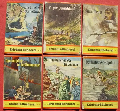 () Gelegenheit ! 10 x Erlebnis-Bücherei. Originalhefte 1940-45. Siehe bitte Beschreibung u. Bilder !