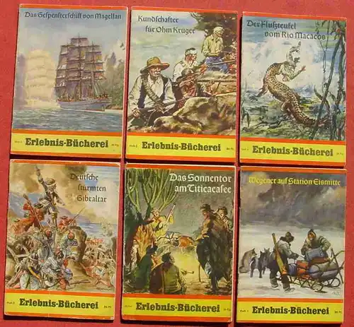 (1047164) Gelegenheit ! 10 x Erlebnis-Bücherei. Originalhefte 1940-45. Siehe bitte Beschreibung u. Bilder !