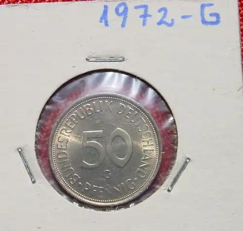 (1047188) Deutschland 50 Pfennig 1972-G, TOP Zustand, siehe bitte Bilder u. Beschreibung