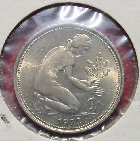 (1047188) Deutschland 50 Pfennig 1972-G, TOP Zustand, siehe bitte Bilder u. Beschreibung
